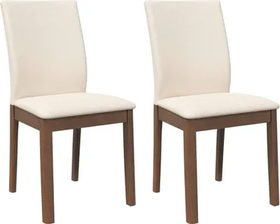 Immagine prodotto di vidaXL Sedie da pranzo con cuscino 2 pz. Legno massiccio marrone in legno di gomma