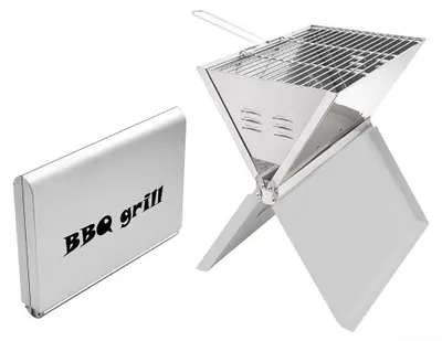 Obrázok produktu pre Skladací drevený gril na drevo, vhodný na kempovanie a piknik