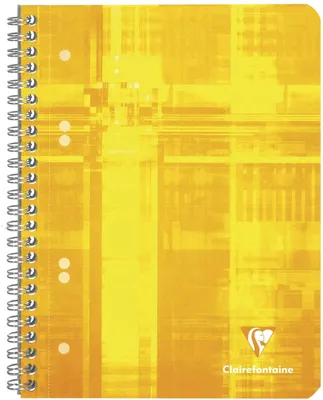 Produktbild von Clairefontaine 8572C Collegeblock (DIN A5, 14,8 x 21 cm, gelocht, 80 Blatt, kariert, Lineatur 5), 1 Stück, farblich sortiert