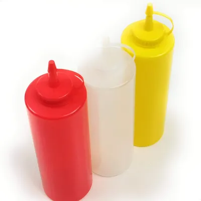 3 Knijpflaschen 700 ml, BPA-frei, für Saucen, Dressing, BBQ
