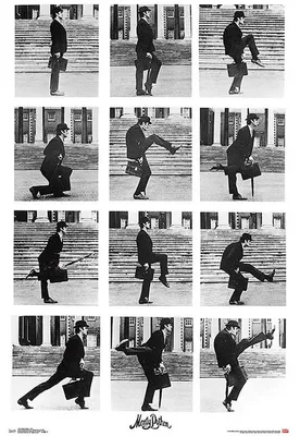 Immagine prodotto di Poster con le "passeggiate buffe" dei Monty Python