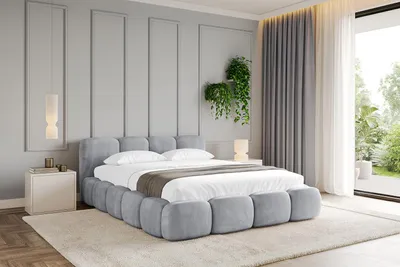 Produktbild von ALTDECOR Polsterbett mit Bettkasten KALA v1 - 120x200 Hellgrau - Bett ohne Matratze, Doppelbett mit Stauraum und Latternrost, Boxbett mit Kopfteil