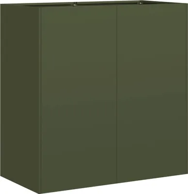 Produktbild von vidaXL Pflanzkübel Olivgrün 80x40x80 cm Kaltgewalzter Stahl