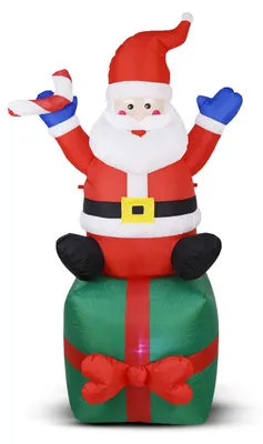 Produktbild von Aufblasbarer Nikolaus - 180 cm - IP44 - 6 weiße LEDs - 100 - 240V