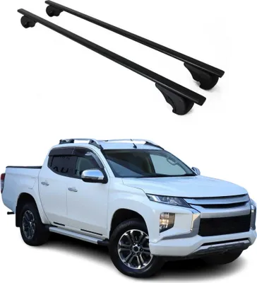 Produktbild von Dachträger Grundtäger für Mitsubishi L200 2015-2023 75kg Metall Schwarz 2 tlg