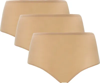 Produktbild von Chantelle Damen Taillen-Slip, 3er Pack - SoftStretch, nahtlos, unsichtbar, Einheitsgröße 36-44 Nude One Size