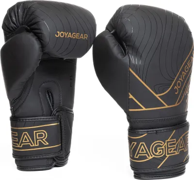 Produktbild von Joya Essential - PolyurethanBoxhandschuhe - Schwarz mit Gold - 12 oz.