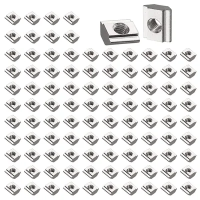 Produktbild von Nutensteine Typ B M5 für Aluminiumprofil 20er Serie, Kohlenstoffstahl, 100 Stück