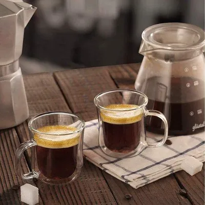 Produktbild von Famanu Teeglas-Set –  –  Gläser für Kaffee, 2 Stück – 120 ml