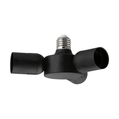 Produktbild von EGLO E27 Verteiler E27 Splitter Schwarz Sockel Konverter 1 flammig wird 3 98279