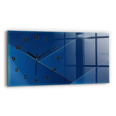 Produktbild von Wallfluent Wanduhr – Stilles Quarzuhrwerk - Uhr Dekoration Wohnzimmer Schlafzimmer Küche - Zifferblatt - schwarze Zeiger - 60x30 cm - Dekorative Abstraktion