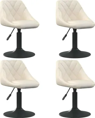 Produktbild von Esszimmerstühle 4 Stk. Drehbar Creme Samt