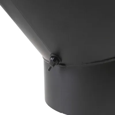 Produktbild von Raik Basic Rauchrohrbogen / Ofenrohr 180mm - 45° mit Tür schwarz