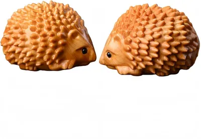 Image de Balles de massage en forme d'hérisson, lot de 2, en bois naturel, ergonomiques, pour massage des mains
