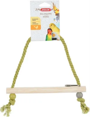 Obrázek produktu pro Houpačka pro ptáky dřevěná s provazem 27cm Zolux