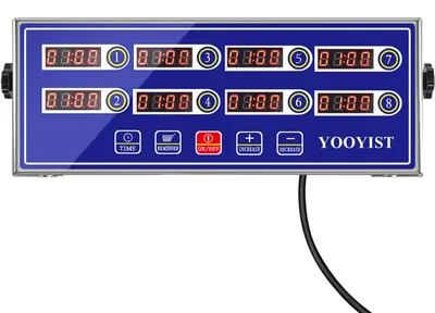 8-Kanal-Digitale Küchenuhr, LED, lauter Alarm, Edelstahl