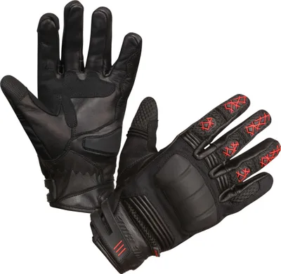 Image de Modeka Ennos gants de moto, noir/rouge, 9