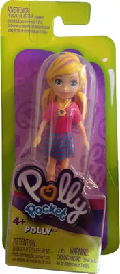 Image de Polly Pocket Poupée unique POLLY avec robe rose et rayures GDK97