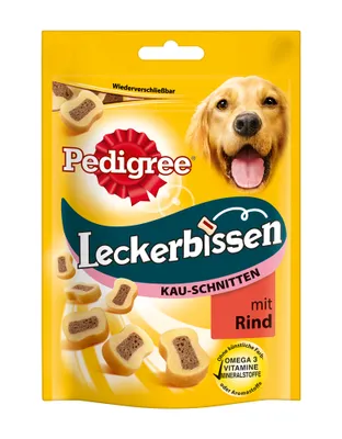 Obrázek produktu pro Pedigree pamlsky pro psy Žvýkací plátky s hovězím masem 155 g