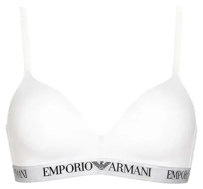 Produktbild von EMPORIO ARMANI Damen Bustier BH Padded Triangle BRA Iconic Baumwolle (1er Pack) Weiß/White S