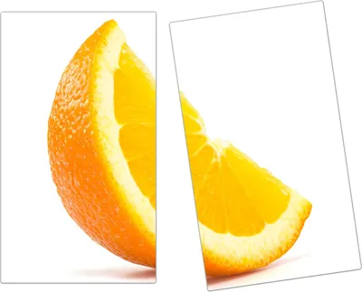 Produktbild von Spritzschutz Herdabdeckplatte Schneidebrett aus Glas Orangenschnitz 2-Teilig (60x52cm)