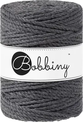 Obrázok produktu pre Bobbiny 3PLY Macramé Rope 5 mm 100 m Charcoal Špagát