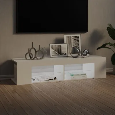 Produktbild von vidaXL TV-Schrank mit LED-Leuchten Hochglanz-Weiß 135x39x30 cm
