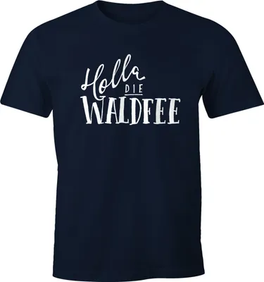 Produktbild von Herren T-Shirt mit Spruch - Holla die Waldfee - Sprüche Fun-Shirt Moonworks® L