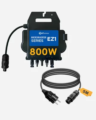 Produktbild von APsystems® Mikrowechselrichter EZI-M 800W integriete WLAN & Bluetooth + 5m Netzanschlusskabel Betteri® auf Schuko für Balkonkraftwerk, 0% MwSt
