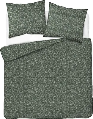 Produktbild von Bettwäsche, Perkalbettwäsche, mit Paspel, elegant 160x200 5588a Grün, Blätter