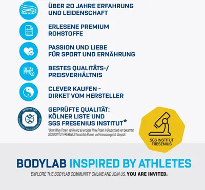 Produktbild von BODYLAB Crunchy Protein Bar Deluxe - 12x65g - Schokolade