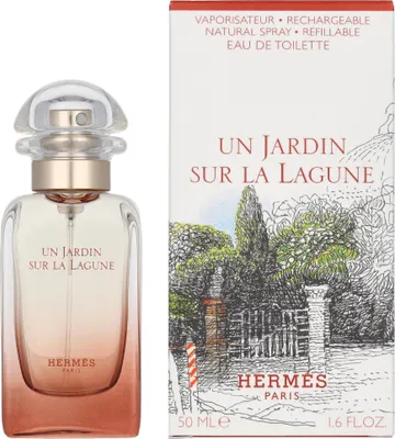 Produktbild von Hermes Un Jardin sur la Lagune, Unisex, 50 ml, Nicht nachfüllbare Flasche, Magnolien, Lilie, Marine, Holz