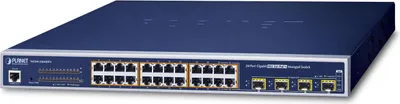 Produktbild von Planet WGSW-24040HP4 - Switch - verwaltet - 24 x 10/100/1000 (PoE+)