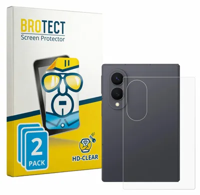 Produktbild von 2x Für Samsung Galaxy Z Fold 8 (Rückseite) Schutzfolie BROTECT Displayschutz Display Schutz Folie Klar Transparent