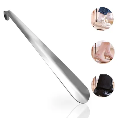 Produktbild von Schuhlöffel Metall Lang 30cm Silber mit Hängeöse