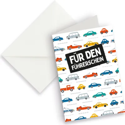Produktbild von itenga XXL Klappkarte DIN A4 Für den Führerschein und XXL Briefumschlag