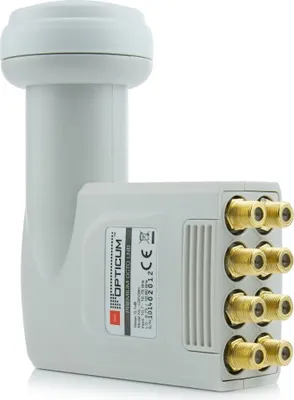 Produktbild von RED OPTICUM LOP 04H Octo LNB I Digital-LNB 8-fach mit nur 0.1dB Rauschmaß und ausziehbarem Wetterschutz I Full HD - 3D - UHD - 4K Ready I Sat-LNB für 8 Teilnehmer zum Direktanschluss