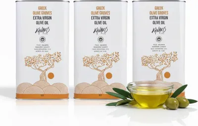 Produktbild von Kanakis | Olivenöle 3x3 L - Kaltgepresst - Fruchtiger Duft - Aus Griechenland - EV Classic - Natives Olivenöl Extra - milder Geschmack - Frisch