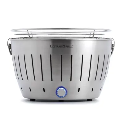 Image de LotusGrill Classic en acier inoxydable G340 gril à charbon de bois/gril de table à faible fumée