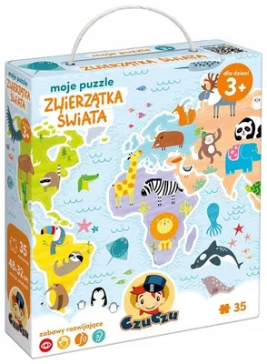 Obrázek produktu pro CzuCzu Zvířata světa puzzle vzdělávací