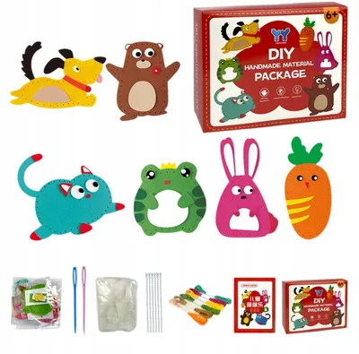 Obrázek produktu pro Kreativní plstěná šicí sada pro děti DIY zvířátka nástroje