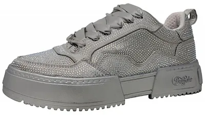 Imagen del producto de Buffalo RSE Spark: Zapatos deportivos para mujer, estilo slip-on, color plateado, para uso casual