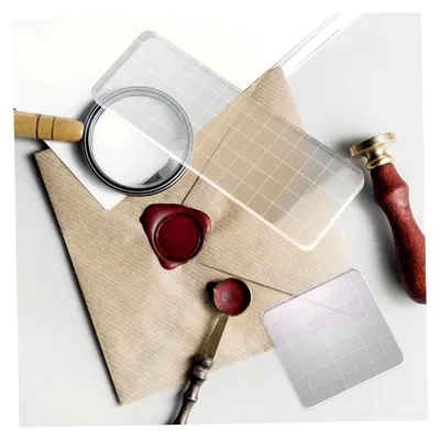 Produktbild von 5 Stück Acrylstempelblock mit transparentem Stempelbrett für Scrapbooking und DIY-Projekte
