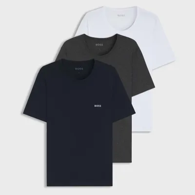 Image de T-shirt BOSS pour homme, col rond, manches courtes, pur coton, lot multiple  Multicolore Couleur 961 Taille XL/ 54/ 7