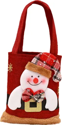 Produktbild von Weihnachtshandtasche, Cartoon-Weihnachtsmann, Schneemann, Elch, Geschenktüte, große Kapazität, große Tragkraft, Frohe Weihnachten, Dekor, Kinder-Geschenktüte, Süßigkeitentüte, Weihnachtshandtasche