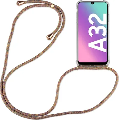 Immagine prodotto di Catena portacellulare per Samsung custodia per cellulare con cinturino copertura protettiva custodia per cellulare con cavo Samsung Galaxy A32 4G Rainbow
