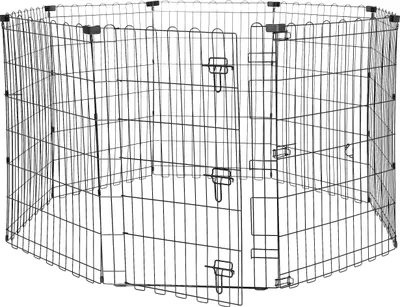 Immagine prodotto di A. Elementi di base: recinto ottagonale per cani e altri animali domestici, pieghevole, in metallo