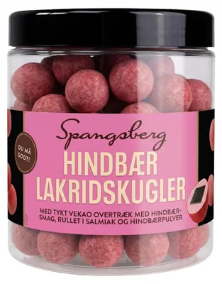 Produktbild von Spangsberg Lakridskugler Hindbær 450g