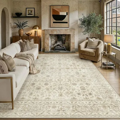 Imagen del producto de Alfombra antideslizante, 200x300 cm, color beige