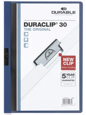 Produktbild von DURABLE Klemmmappe DURACLIP® 30 A4 5 St., 222707 dunkelblau